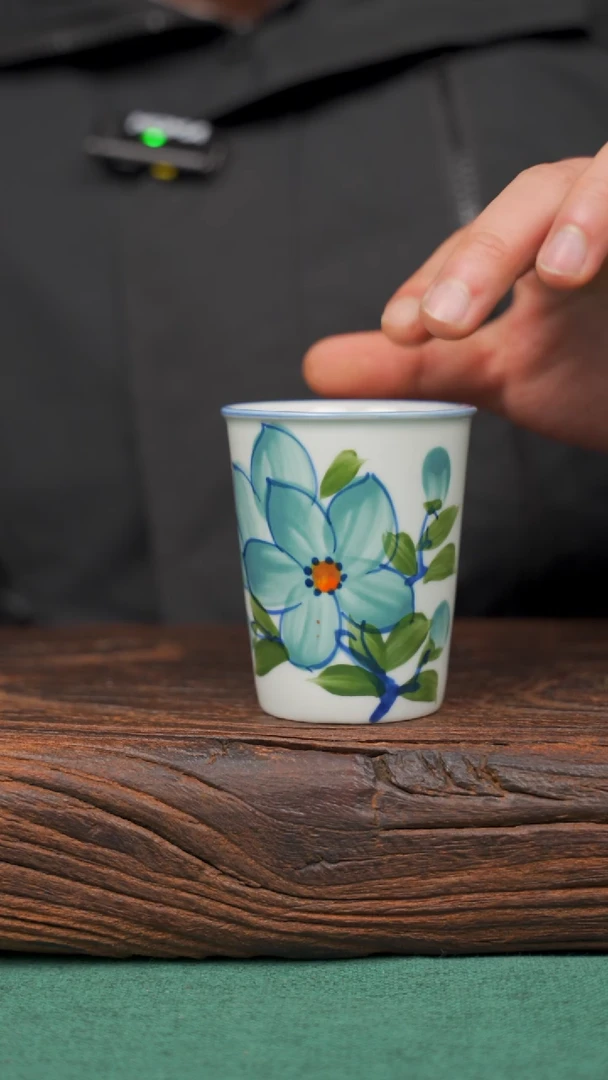 【闪购商品】瓷片14景德镇杯釉下手工手绘瓷器