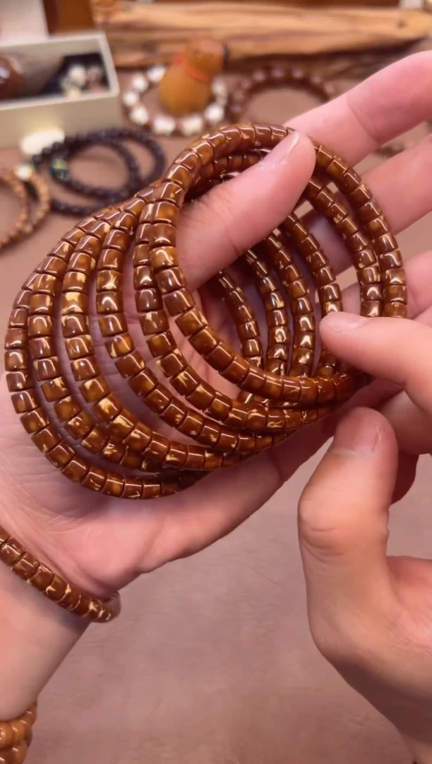 【闪购商品】紫金鼠手串紫金鼠火焰纹药片5*6