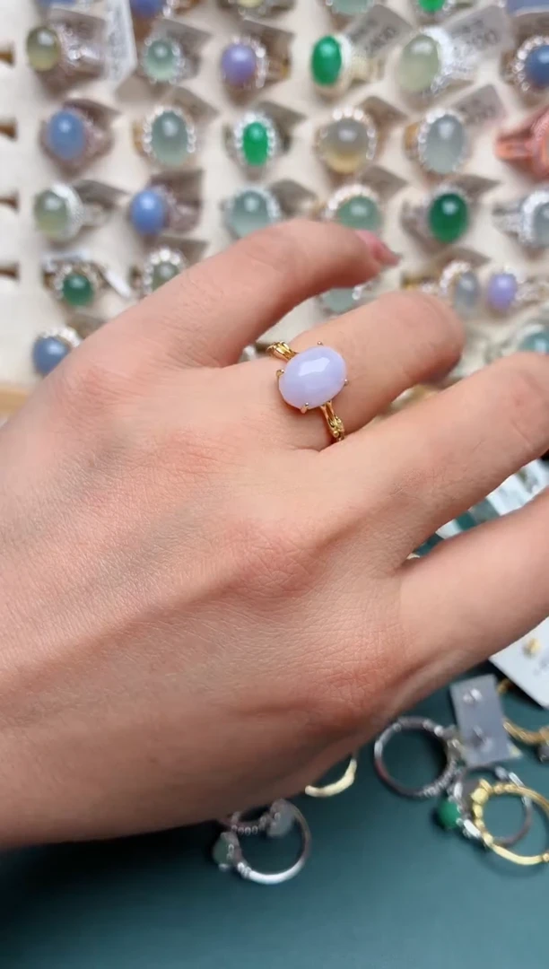 银S925镶嵌戒指翡翠.