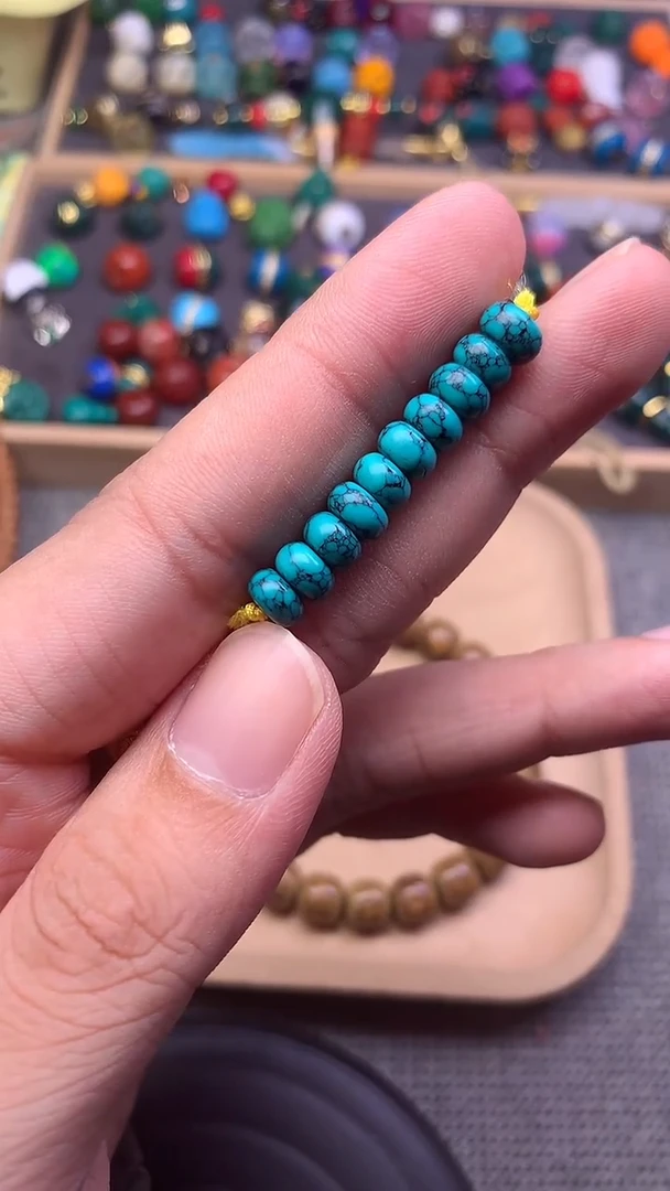 颈饰琉璃算盘卡6mm 10片发