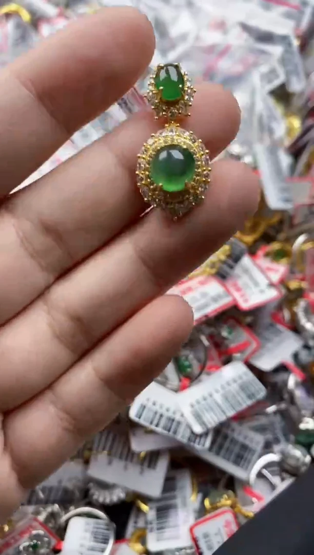 翡翠戒指银S925镶嵌4444    6