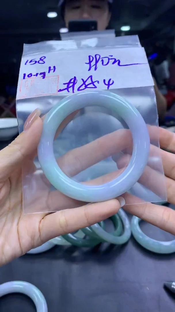 未镶嵌定制翡翠158手镯55.4+990元+拍一发一