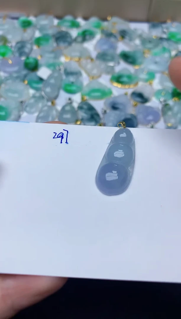 【闪购商品】翡翠颈饰18K金镶嵌天然翡翠A货