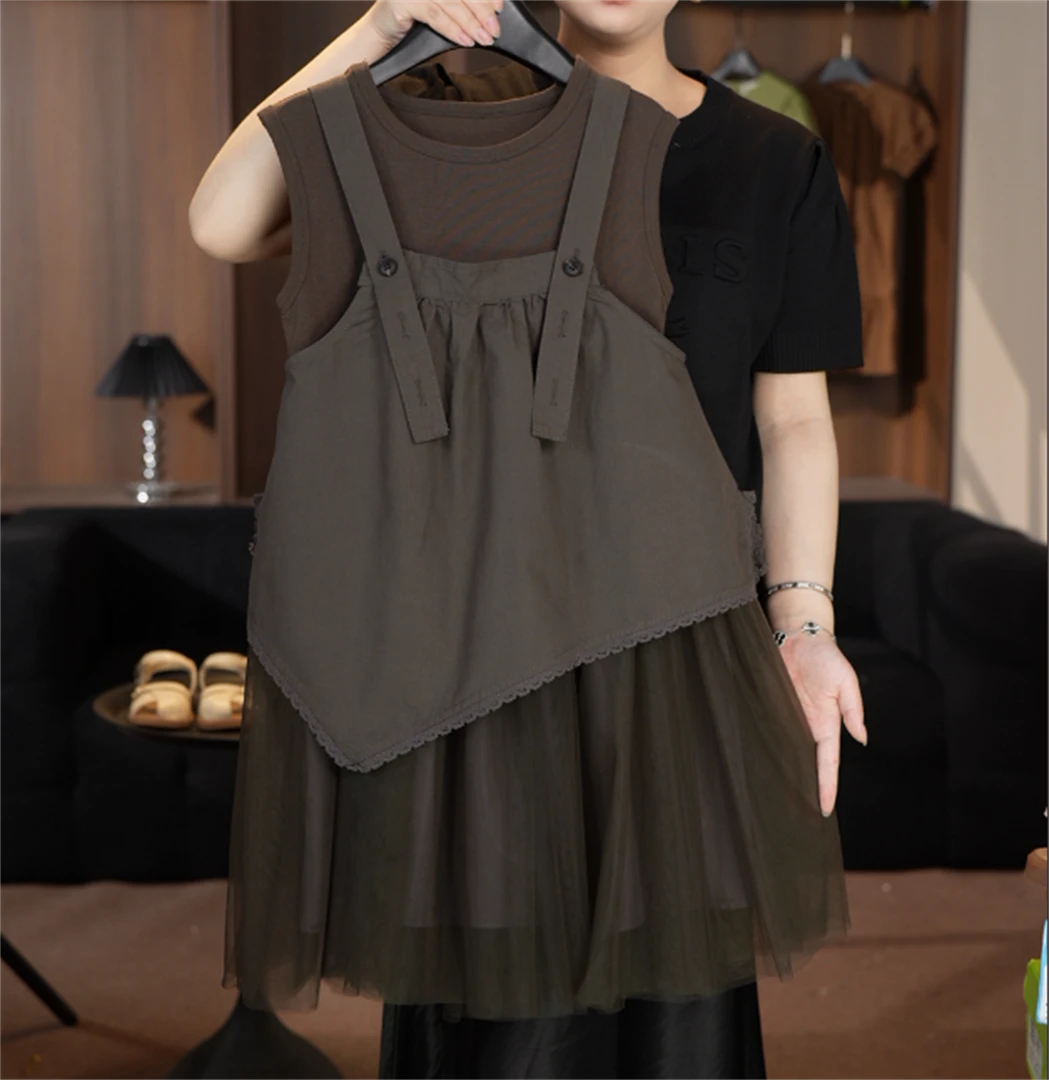 【CW】设计原创 森系真两件连衣裙套装“工装风” QZ