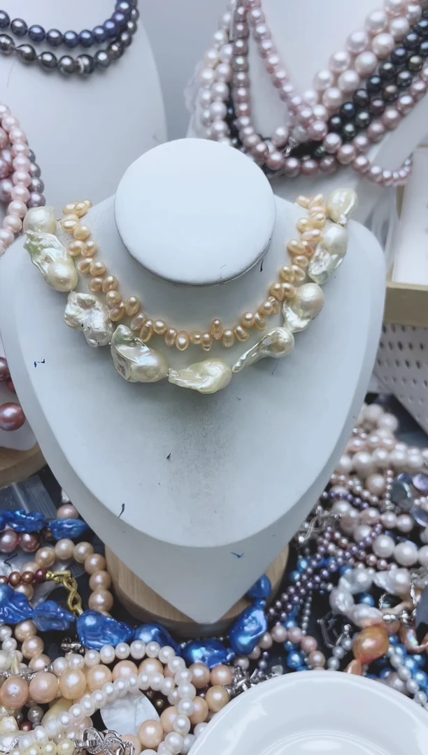 【闪购商品】淡水珍珠颈饰钛钢1