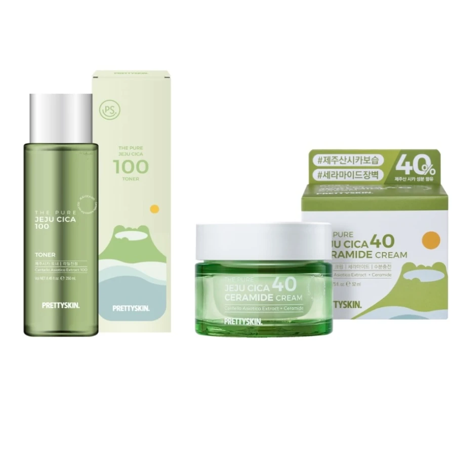 PrettySkin纯净济州积雪草2件套