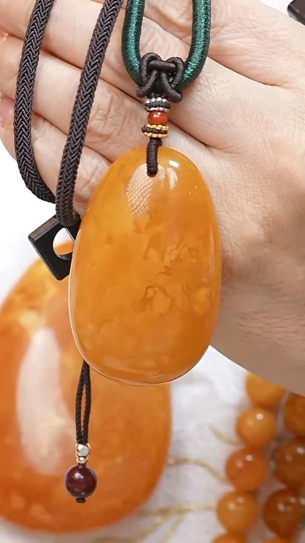 蜜蜡颈饰未镶嵌1281天然蜜蜡珠宝奇石全部保真
