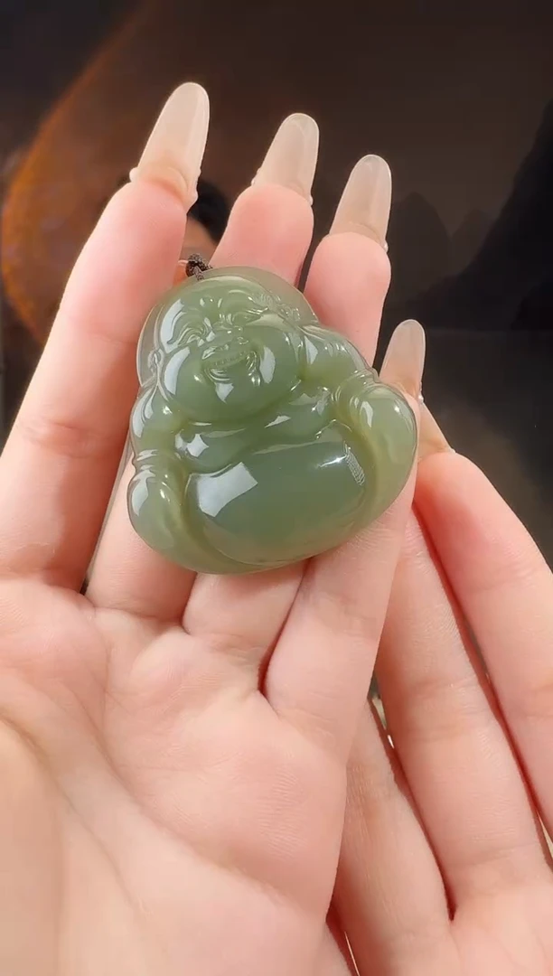 颈饰未镶嵌和田玉佛公45p