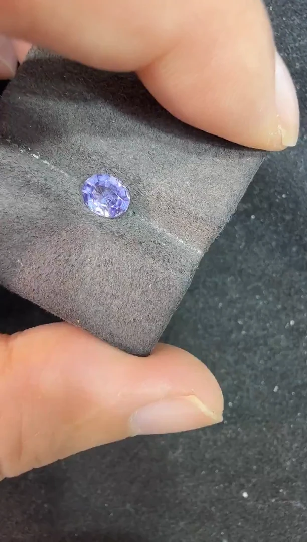 未镶嵌定制定制蓝宝石天然紫色无烧0.81克拉
