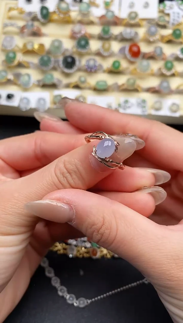 【闪购商品】翡翠戒指银S925镶嵌111111111+7