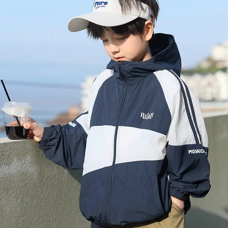男童夏季防晒衣2025新款儿童夏装轻薄外套男孩防紫外线皮肤衣时髦