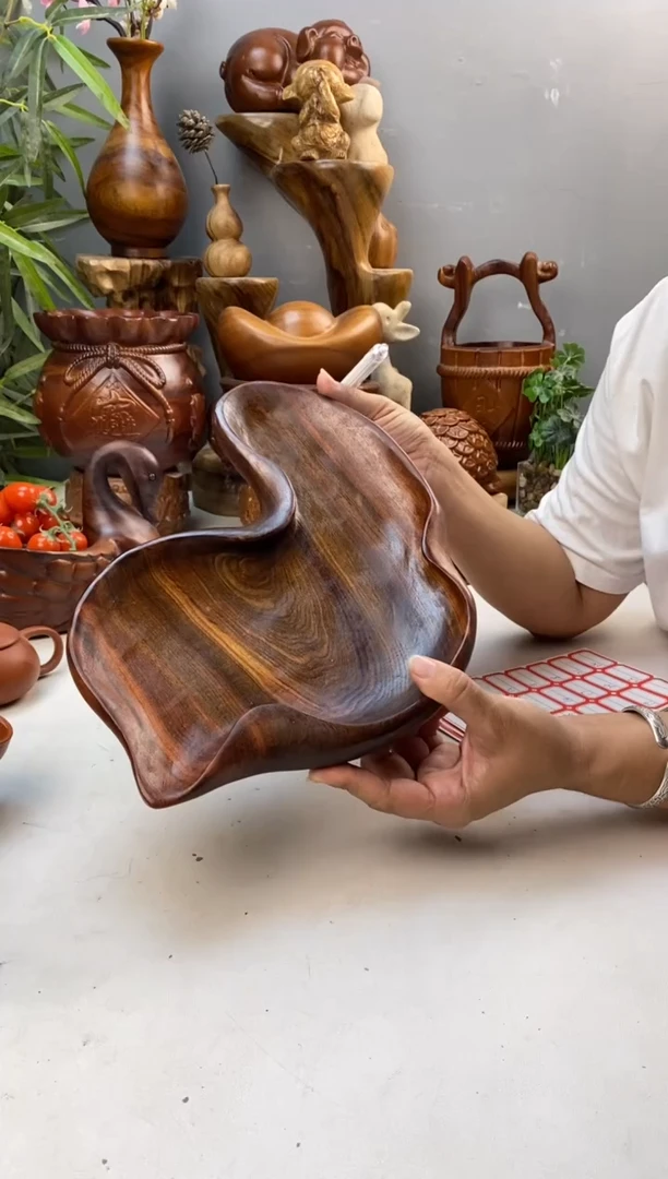 香樟木A11异形果盆/尺寸