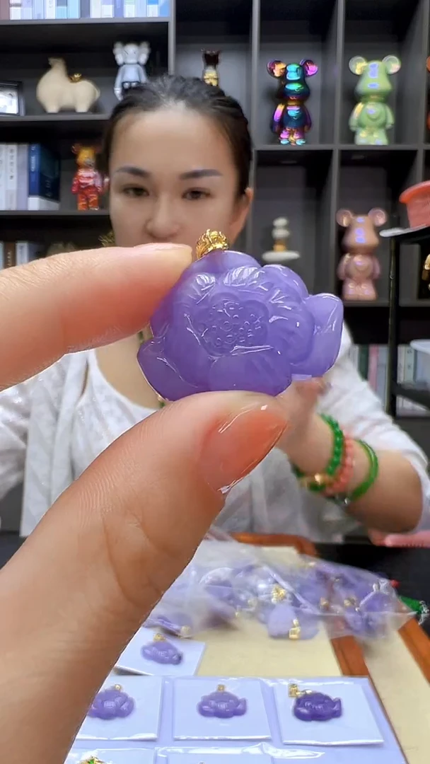 翡翠14K金镶嵌颈饰丹丹diy劲饰