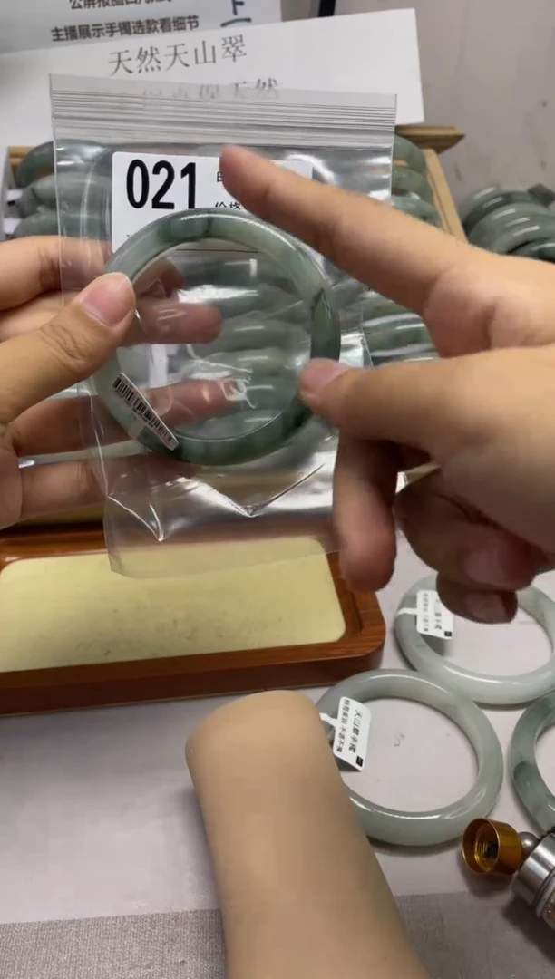 石英质玉（天山翠）手镯未镶嵌021