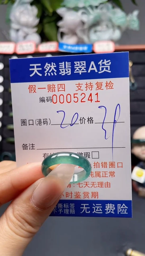 翡翠戒指未镶嵌20*5241