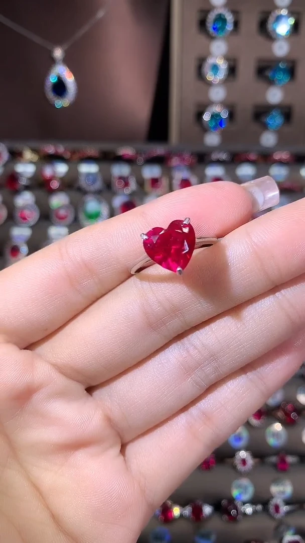 无925银?****º鸽血红色戒指