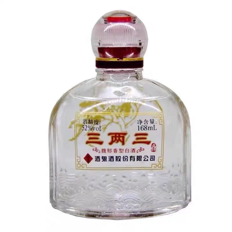 酒鬼三两三馥郁香型白酒52度168mL 光瓶纯粮小酒52度1008mL