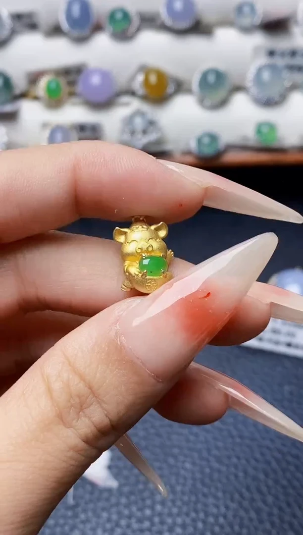 银S925镶嵌戒指翡翠1691