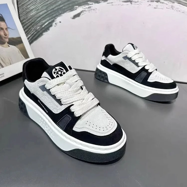 2025春秋新款男鞋爆款时尚休闲板鞋增高厚底百搭潮流欧洲站小白鞋