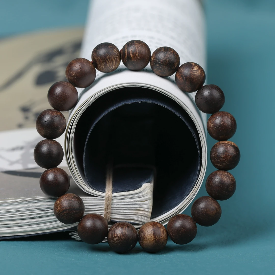 汇安沉水越南顺化土沉香12克10mm手串单圈 花香甜韵醇厚 正区天然