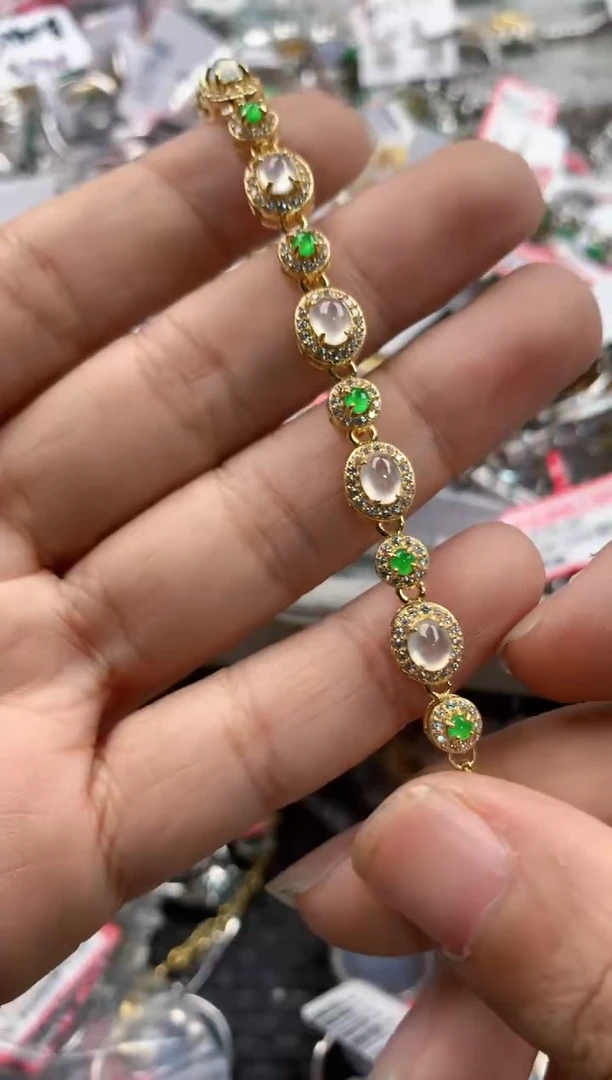 银S925镶嵌戒指翡翠777              6