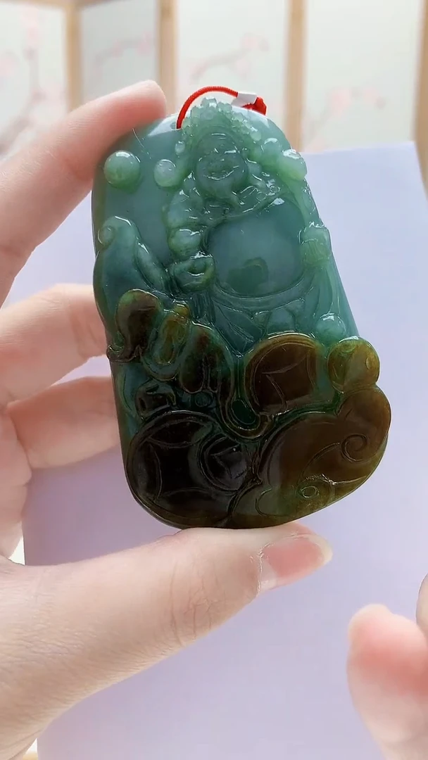 未镶嵌定制翡翠4812lr-毛货挂件56