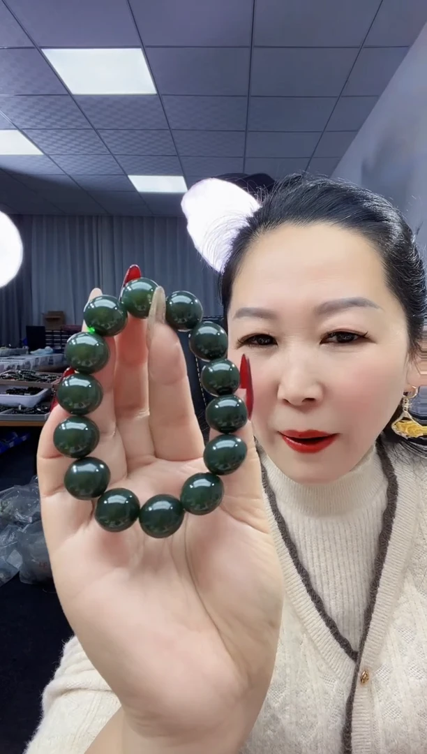 未镶嵌手链和田玉天然和田玉新疆92沙枣青特细16