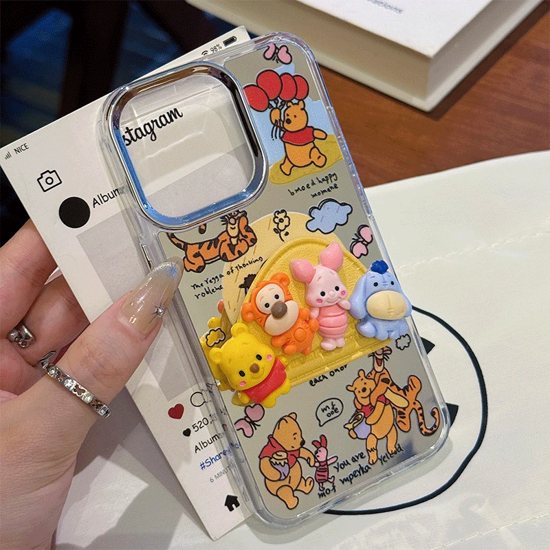 维尼适用苹果iphone小米15/14/13promax防摔vivo华为oppo手机壳女