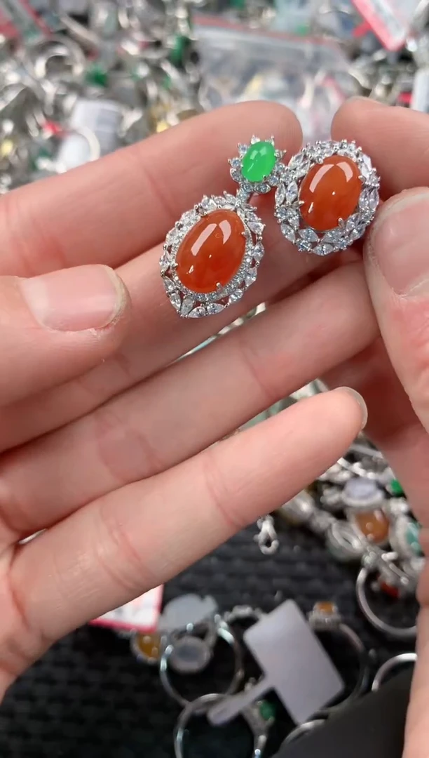 银S925镶嵌戒指翡翠777    7