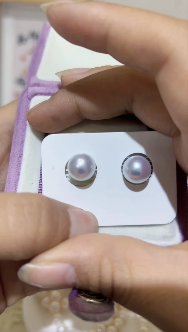 【闪购商品】淡水珍珠耳钉未镶嵌36海水10-11澳白699