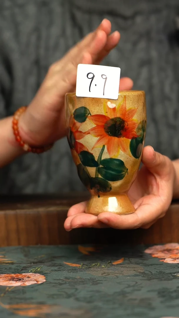 杯釉下彩手工手绘同款陶器
