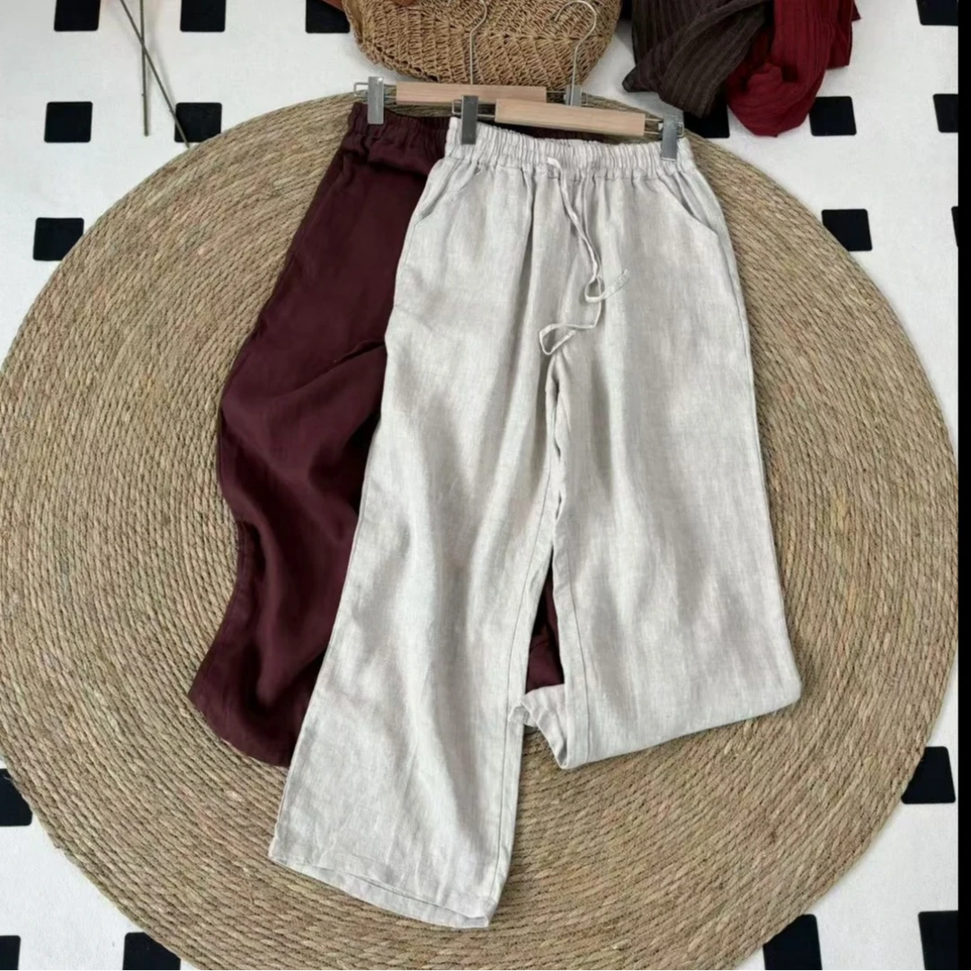 女王裤！8292经典9支加厚汉麻直筒休闲裤