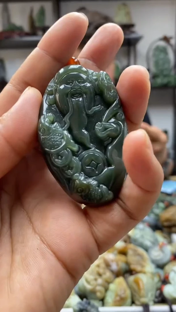 和田玉未镶嵌把件1