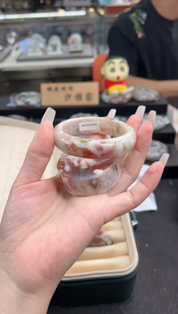 未镶嵌手镯石英质玉54圈口（赠品镯心）3S9010