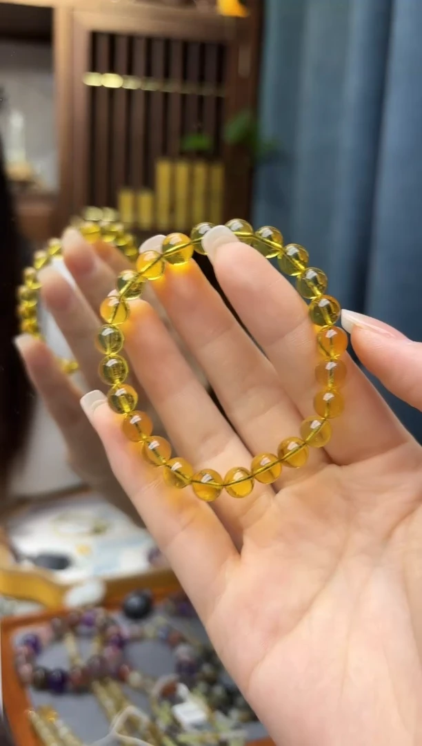 裸石琥珀未镶嵌琥珀手串YX