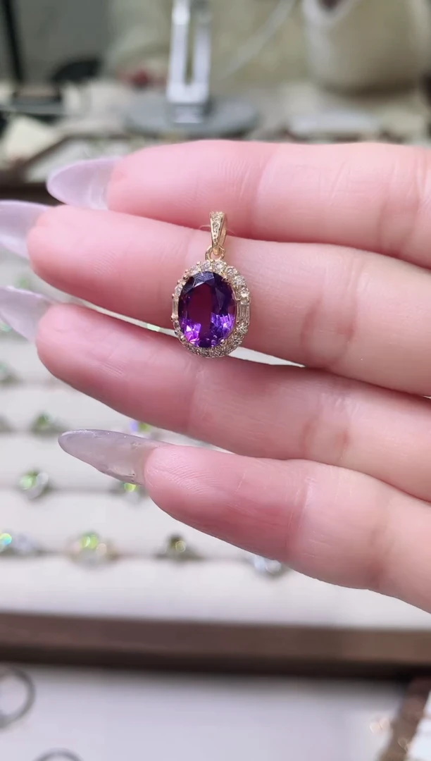 【闪购商品】紫晶颈饰银S925镶嵌............