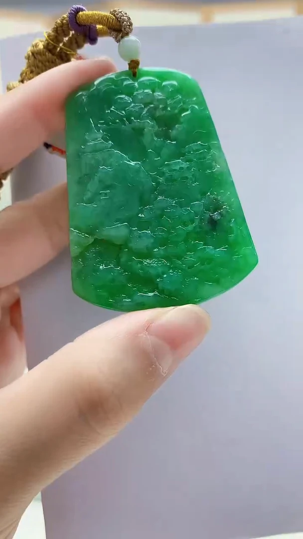 未镶嵌定制翡翠5161lr-毛货挂件7