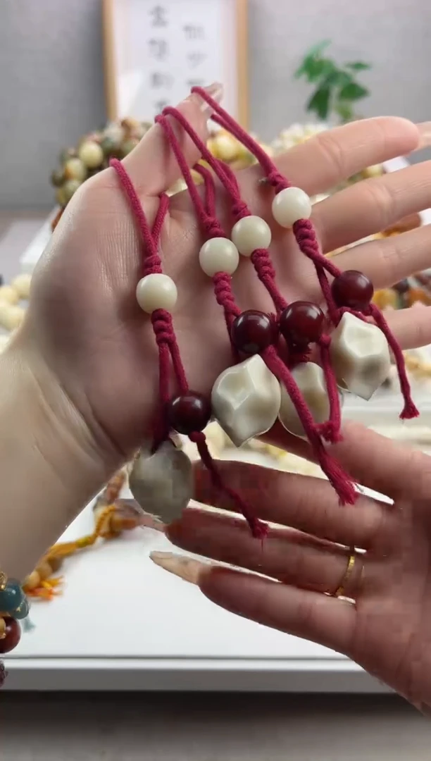 【闪购商品】菩提根/象牙果手串w01象牙果饺子挂件·瑕疵不补