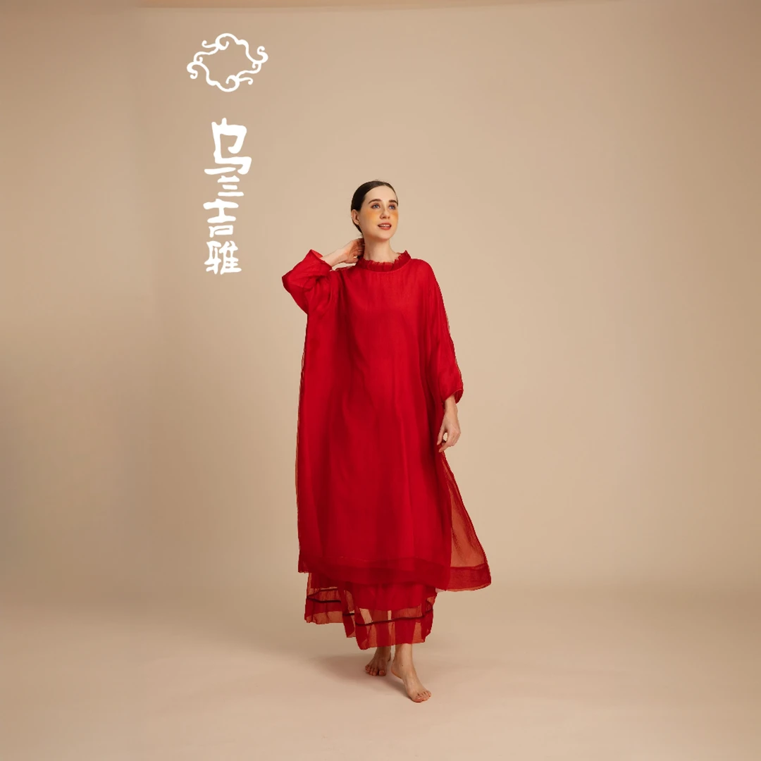 乌兰吉雅 原创设计连衣裙钱多多长裙