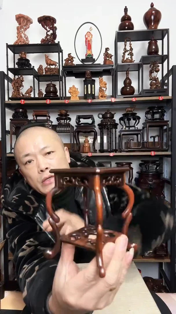 紫砂底座木9正方13高