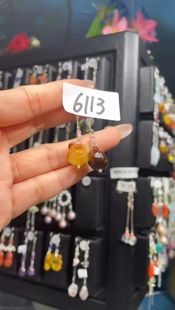 银S925镶嵌耳饰紫晶喜欢拍微瑕