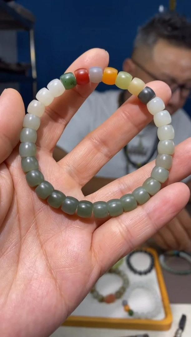 手链未镶嵌和田玉颜色多样性发货拍一发一