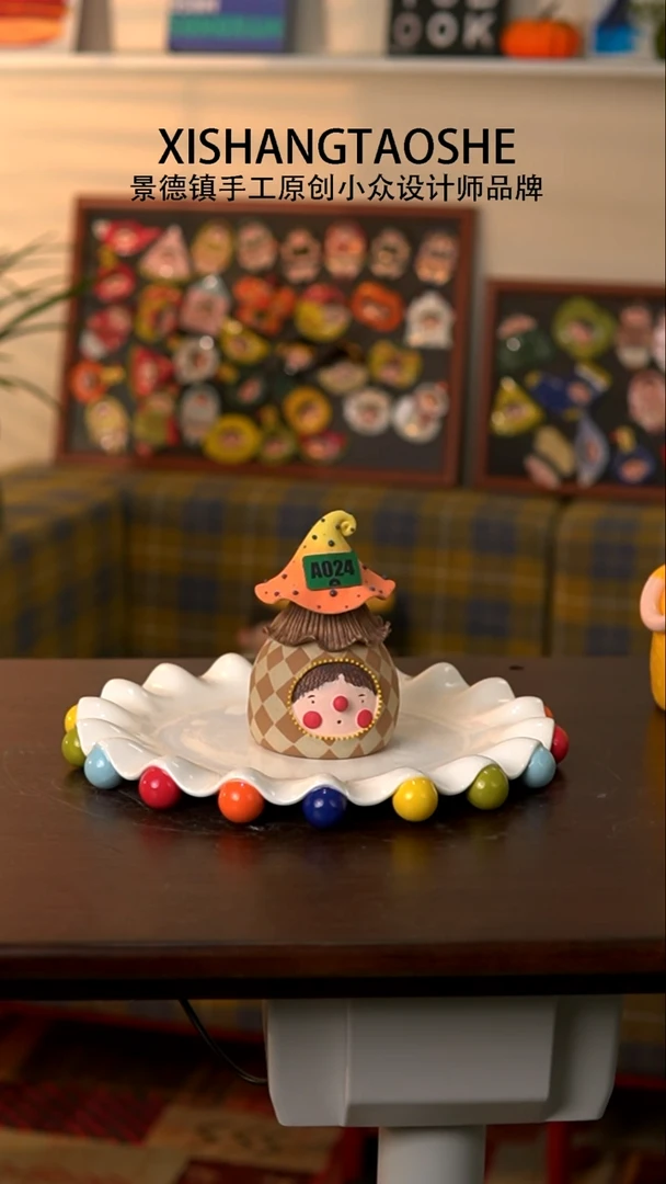 .024蘑菇摆件喜上陶社