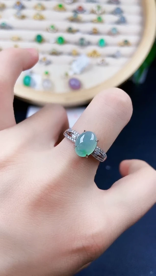 【闪购商品】翡翠戒指银S925镶嵌42452545