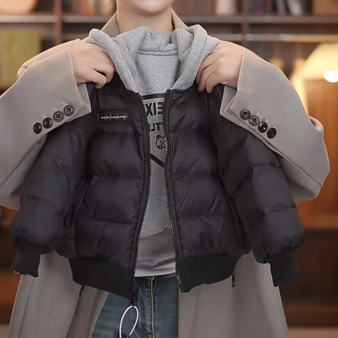 【现货】儿童冬季双面双穿连帽羽绒服极寒系列双倍充绒羽绒服
