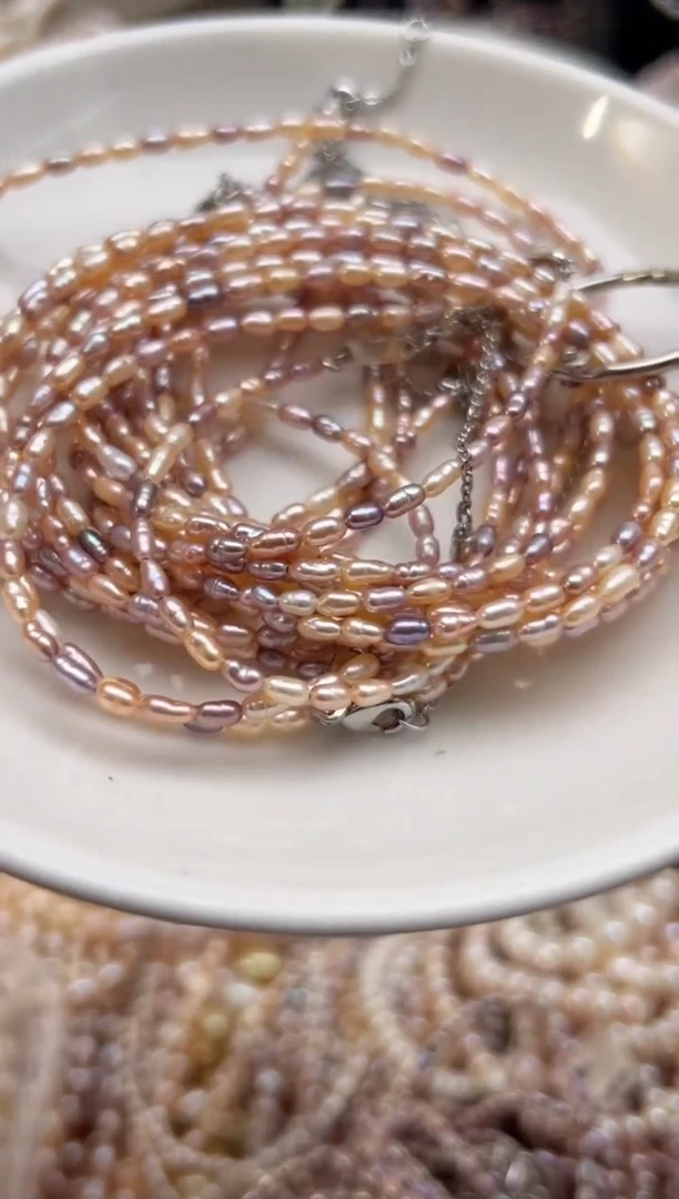 未镶嵌淡水珍珠福利强光*珍珠项链（无核糖果色2mm+）