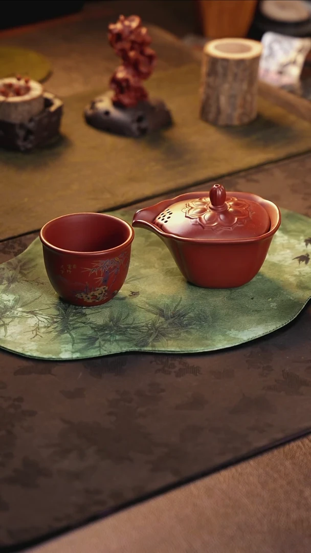 莲花盖碗加富竹天下杯