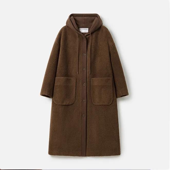 【陈大可专属】播舒适毛绒袖口毛呢外套DDR4WD5188