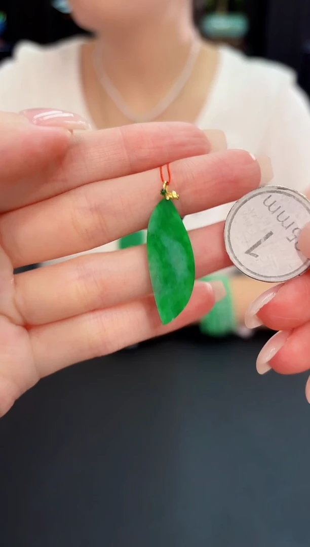 翡翠18K金镶嵌颈饰 缅料A货/支持复检/一件