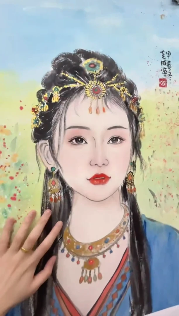 国画李克成-国画-金袍作品